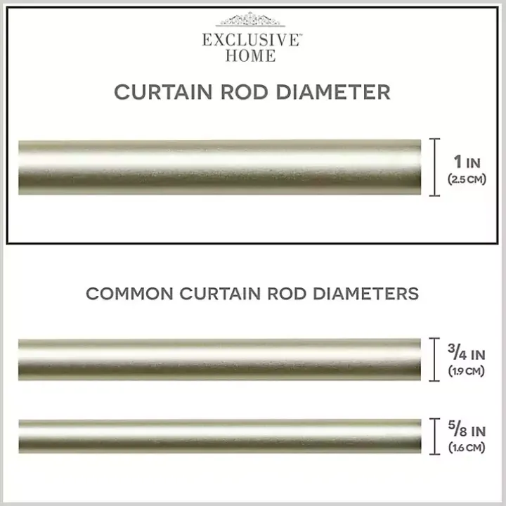 Matte Silver Hyde Wrap Around Curtain Rod, 120 in.