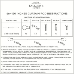 Matte White Open Sphere Curtain Rod, 120 in.