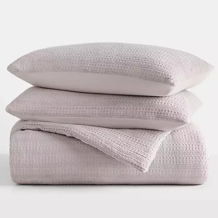 Mauve Waffle Ultra-Soft 3-pc. King Comforter Set