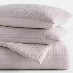 Mauve Waffle Ultra-Soft 3-pc. King Comforter Set
