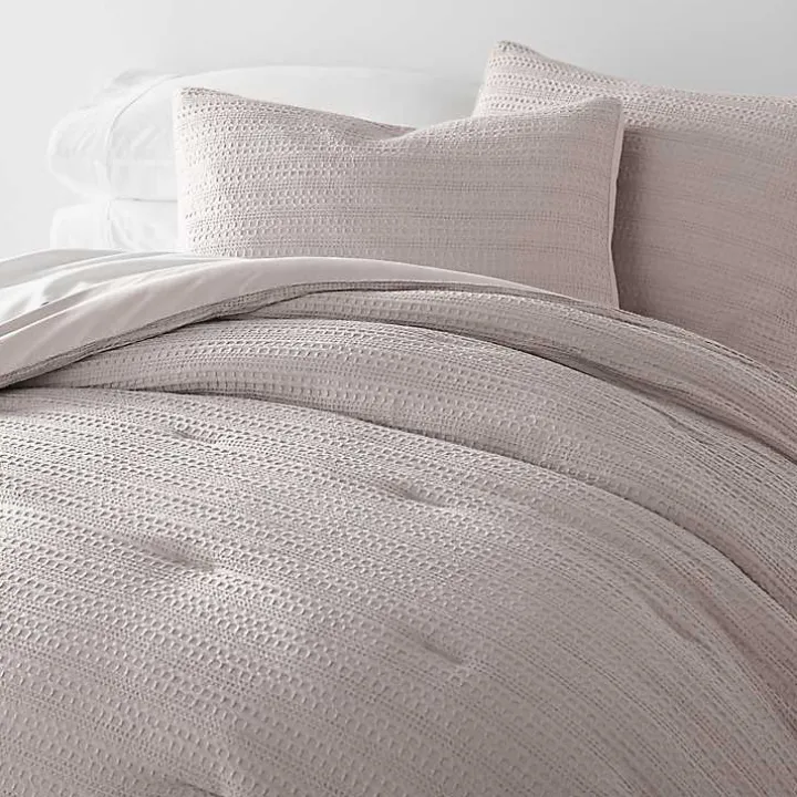 Mauve Waffle Ultra-Soft 3-pc. Twin Comforter Set
