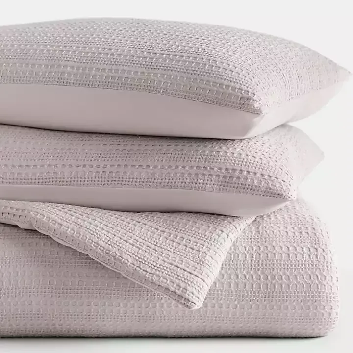 Mauve Waffle Ultra-Soft 3-pc. Twin Comforter Set