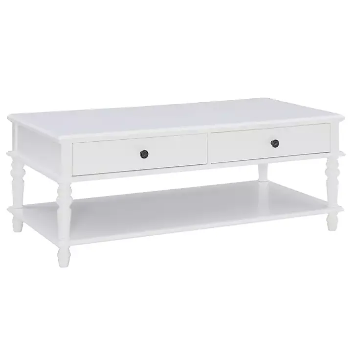 McGhie White 2-Drawer Coffee Table