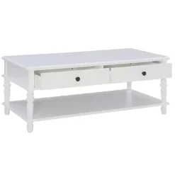 McGhie White 2-Drawer Coffee Table