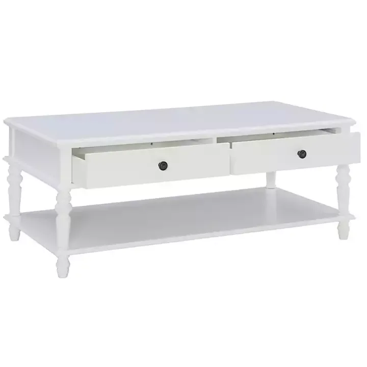 McGhie White 2-Drawer Coffee Table