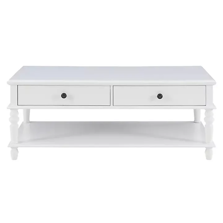 McGhie White 2-Drawer Coffee Table