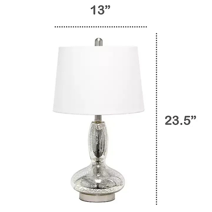 Mercury Glass Curvy Table Lamp