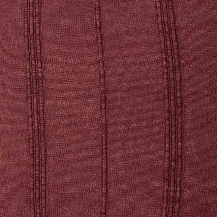 Merlot Striped Organic Cotton Throw Pillow