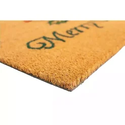 Merry Christmas Holly Sprig Doormat