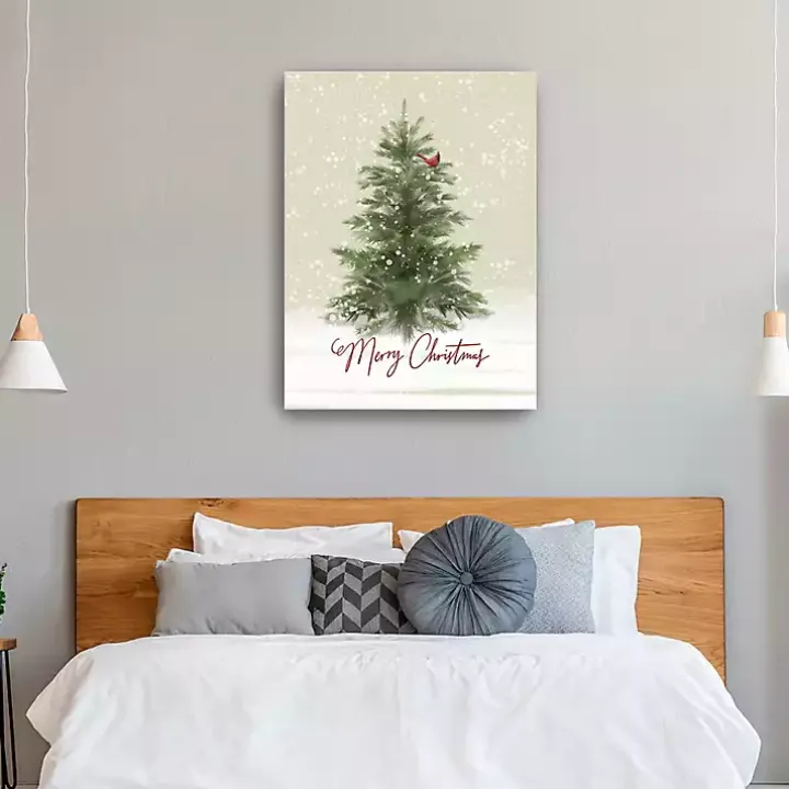 Merry Christmas Woodland Canvas Print, 30x40 in.