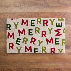 Merry Coir Christmas Doormat