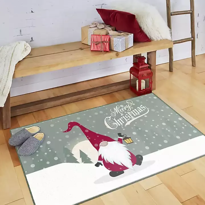 Merry Gnome Christmas Accent Rug, 2x3
