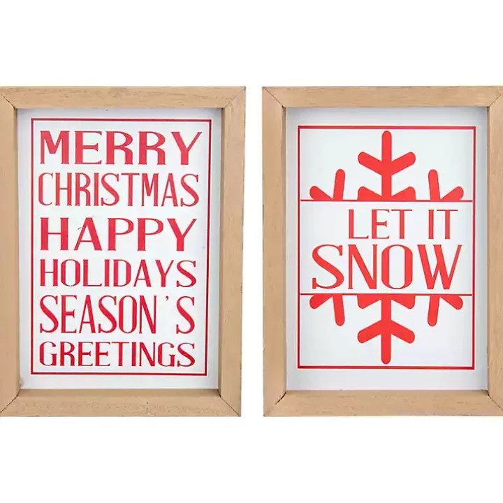 Merry Let It Snow 2-pc. Christmas Wall Plaque Set