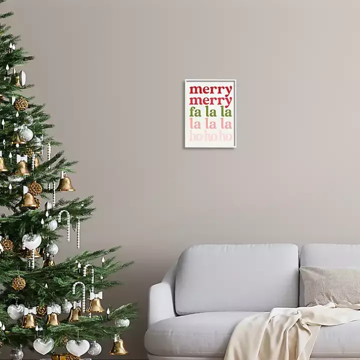 Merry Merry Fa La La Wall Plaque