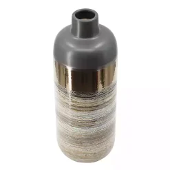 Metallic Gold and Gray Vase
