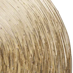 Metallic Gold Plates Wall Sculptures, Set of 3
