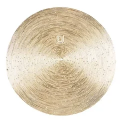 Metallic Gold Plates Wall Sculptures, Set of 3