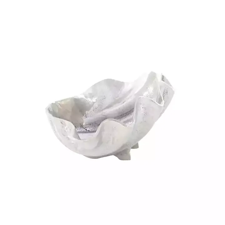 Metallic Silver Shell Bowl