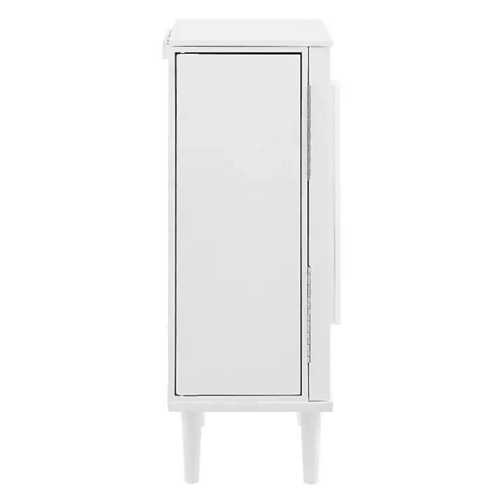 Mid-Century Modern White Jewelry Armoire