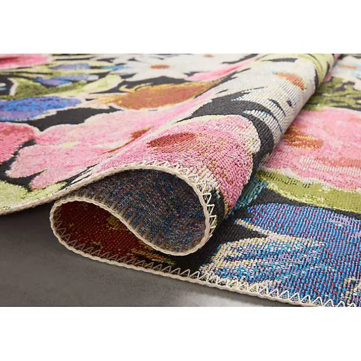 Midnight Garden Party Indoor/Outdoor Rug, 7x11