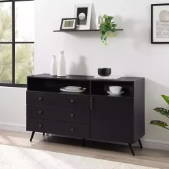 Midnight Mid-Century Modern Sideboard