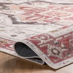 Miley Traditional Medallion Washable Area Rug, 5x8