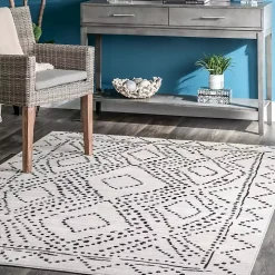 Millie Dotted Diamond Area Rug, 8x10