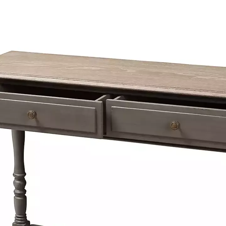 Mindi Wood Rustic Farmhouse Console Table