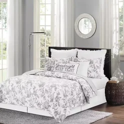 Miriam Floral & Stripe 3-pc. King Quilt Set