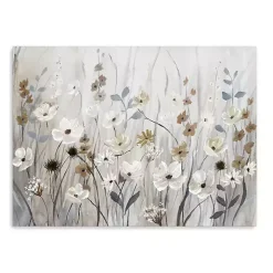 Misty Meadow Field Canvas Art Print