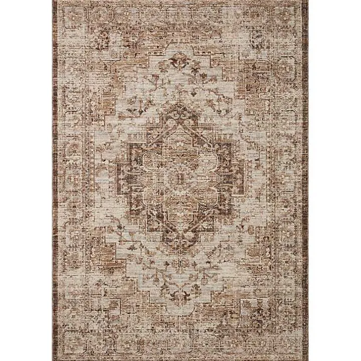 Mocha and Cream Sorrento Area Rug, 5x7