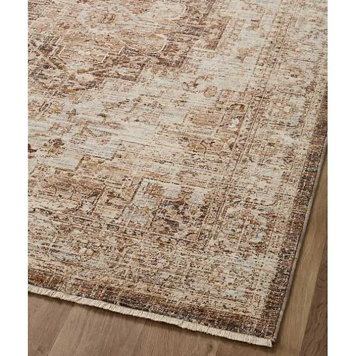 Mocha and Cream Sorrento Area Rug, 5x7