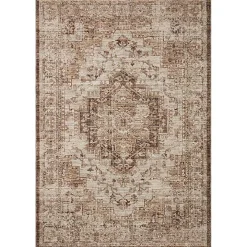 Mocha and Cream Sorrento Area Rug, 7x10