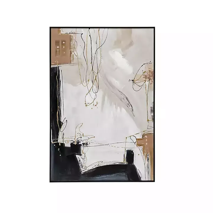 Modern Abstract Framed Canvas Art Print