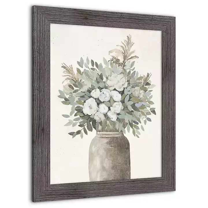 Modern Transitional Flowers Framed Wall Art
