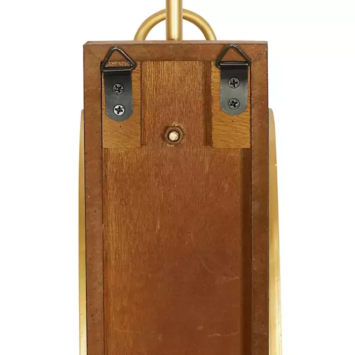 Modern Warm Wood and Gold Sconce
