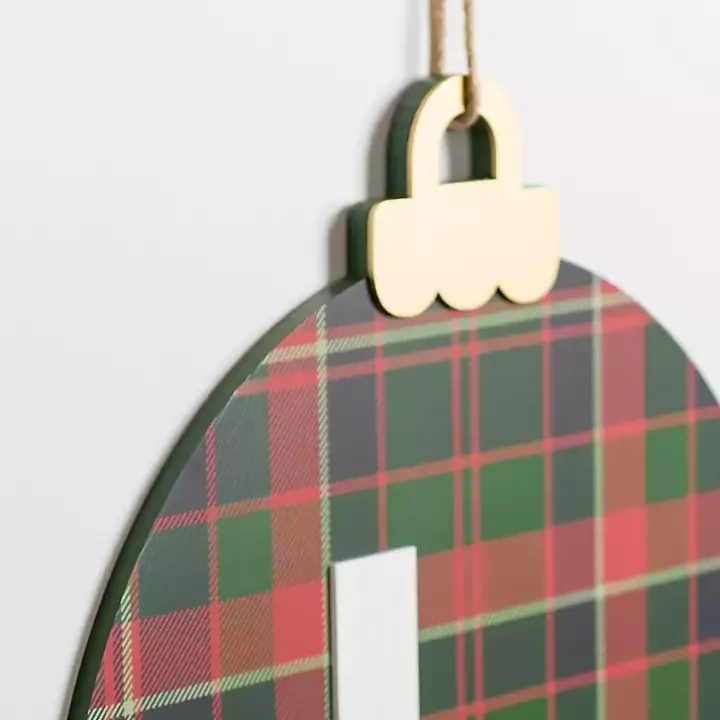 Monogram L Plaid Ornament Wall Plaque