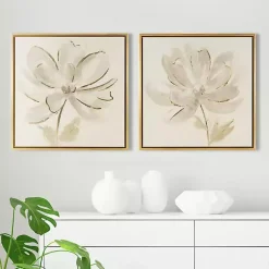 Morning Cheer Framed Canvas Art Prints, Set of 2