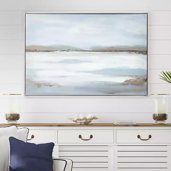 Morning Sea Framed Canvas Art Print