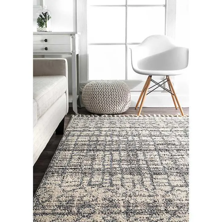 Moroccan Tassel Area Rug, 5x8