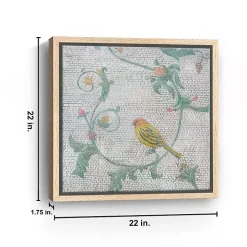 Mosaic Bird I Framed Canvas Art Print
