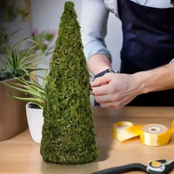 Mossed Cone Tree Figurine