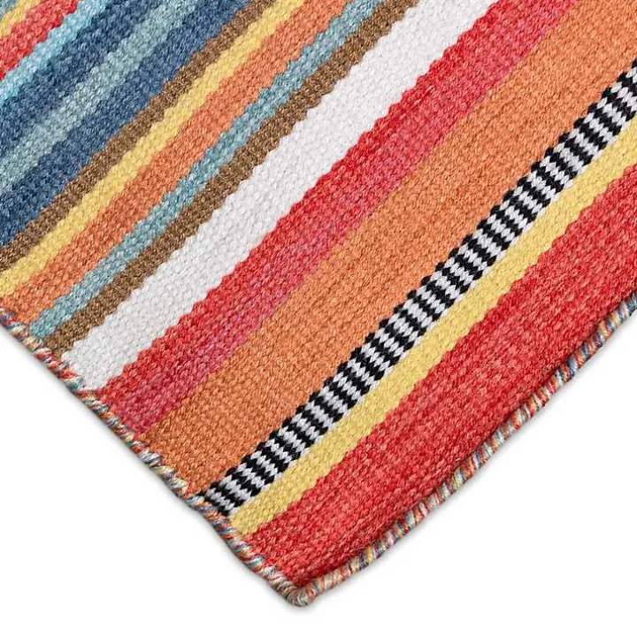 Multi Dhurri Stripe Indoor/Outdoor Scatter Rug
