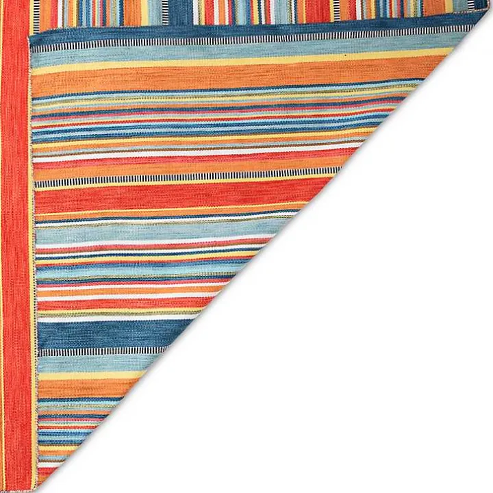 Multi Dhurri Stripe Indoor/Outdoor Scatter Rug