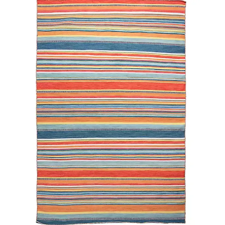 Multi Dhurri Stripe Indoor/Outdoor Area Rug, 5x7