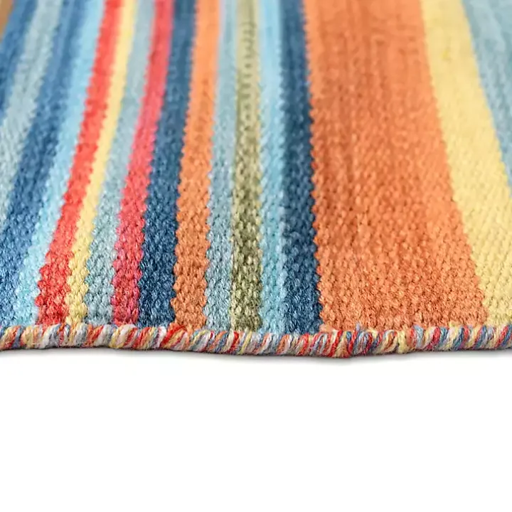 Multi Dhurri Stripe Indoor/Outdoor Area Rug, 5x7