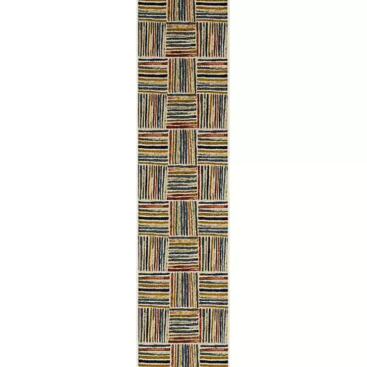 Multi Watercolor Strip Runner, 2x8
