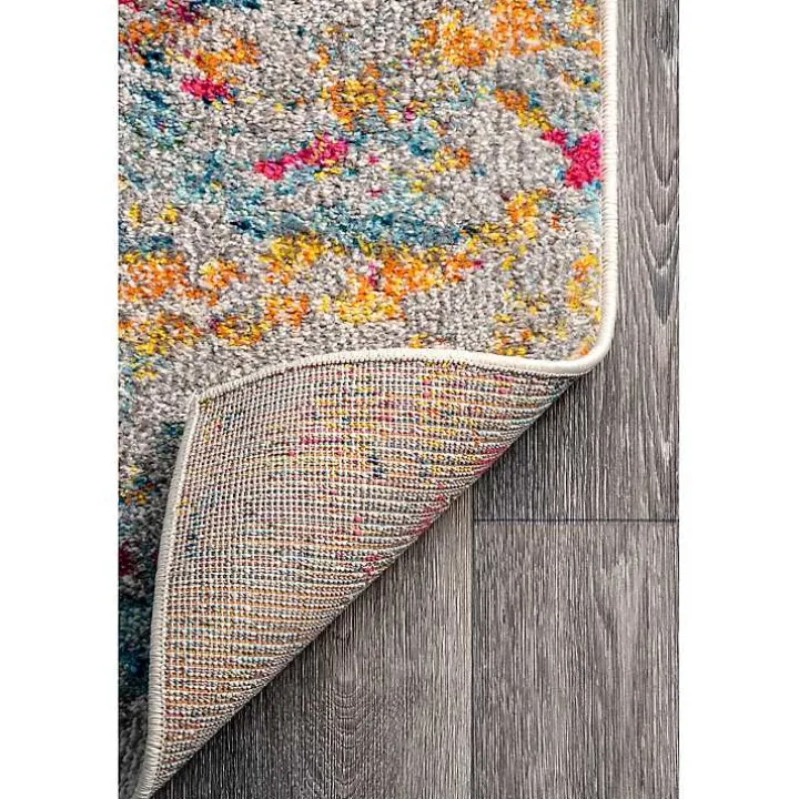 Multicolor Abstract Pattern Area Rug, 7x10