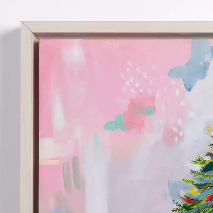 Multicolor Abstract Tree Framed Canvas Art Print