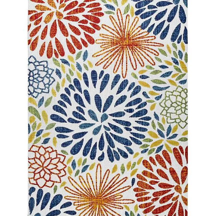 Multicolor Burst Indoor/Outdoor Area Rug, 5x8
